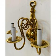 Georgian Brass Three Light Wall Sconce - 4035595