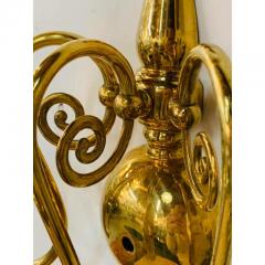 Georgian Brass Three Light Wall Sconce - 4035596