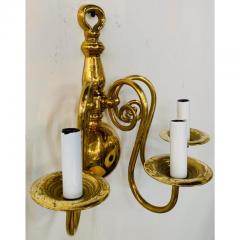 Georgian Brass Three Light Wall Sconce - 4035597