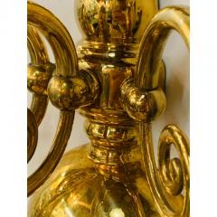 Georgian Brass Three Light Wall Sconce - 4035601