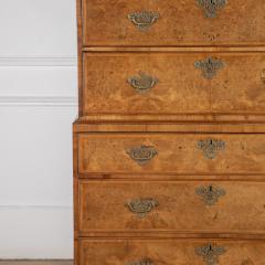 Georgian Burr Walnut Chest on Chest - 3628208