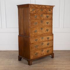 Georgian Burr Walnut Chest on Chest - 3628304