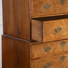 Georgian Burr Walnut Chest on Chest - 3628348