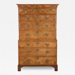 Georgian Burr Walnut Chest on Chest - 3630329