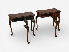 Georgian Card or Game Tables A Pair Tapestry Mahogany 18th Century - 4505365