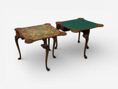 Georgian Card or Game Tables A Pair Tapestry Mahogany 18th Century - 4505366