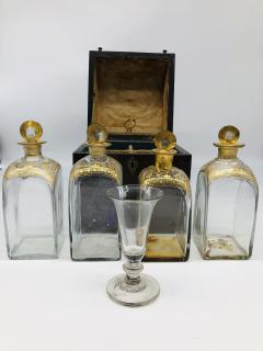 Georgian Cased decanters and glass  - 2634931