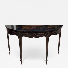 Georgian Chinoiserie Burton Ching Ltd Demilune Console Table - 3719397