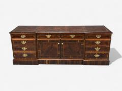 Georgian Circassian Walnut Burlwood Brass Sideboard USA 1980s - 4704530