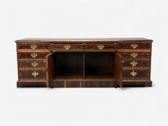 Georgian Circassian Walnut Burlwood Brass Sideboard USA 1980s - 4704531