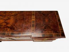 Georgian Circassian Walnut Burlwood Brass Sideboard USA 1980s - 4704536