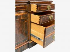 Georgian Circassian Walnut Burlwood Brass Sideboard USA 1980s - 4704537