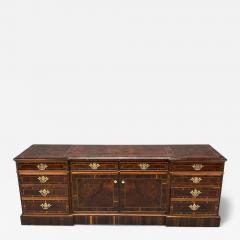Georgian Circassian Walnut Burlwood Brass Sideboard USA 1980s - 4705572