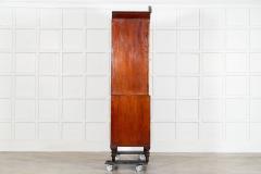 Georgian English Arched Mahogany Inlaid Linen Press - 4371604