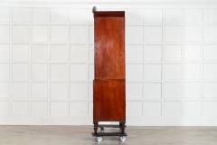 Georgian English Arched Mahogany Inlaid Linen Press - 4371605