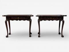 Georgian Irish Card Tables Mahogany Toolled Felt Ireland 1820s - 4505050