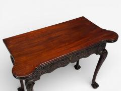 Georgian Irish Card Tables Mahogany Toolled Felt Ireland 1820s - 4505053