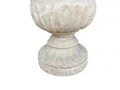 Georgian Limestone Urn From Wall Hall Hertfordshire - 4138529