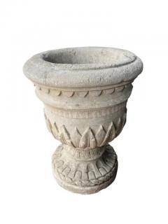 Georgian Limestone Urn From Wall Hall Hertfordshire - 4138537