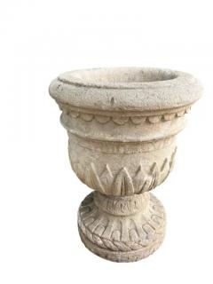 Georgian Limestone Urn From Wall Hall Hertfordshire - 4138569