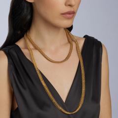 Georgian Long Chain 18K Gold Necklace - 3070407