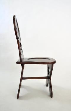 Georgian Mahogany Armorial Hall Chair of Sgabello Form - 2532996