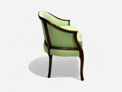 Georgian Mahogany Fabric Settee USA 1990s - 4323455