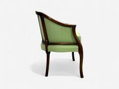 Georgian Mahogany Fabric Settee USA 1990s - 4323456