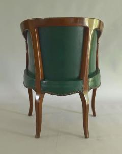 Georgian Mahogany Leather Tub Chair - 4421968
