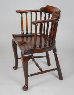 Georgian Mahogany Windsor Captains Armchair - 3678405