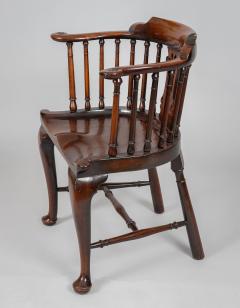 Georgian Mahogany Windsor Captains Armchair - 4608567