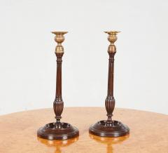 Georgian Mahogany and Brass Candlesticks - 3690711