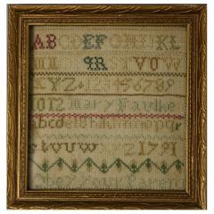 Georgian Miniature Sampler 1791 by Mary Faulke - 2919596