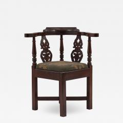 Georgian Oak Corner Arm Chair - 1407843