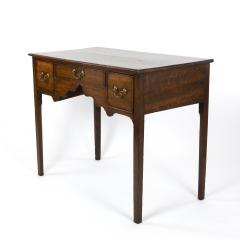 Georgian Oak Lowboy With Three Drawers Chamfered Legs - 1358066