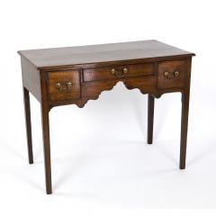 Georgian Oak Lowboy With Three Drawers Chamfered Legs - 1358067
