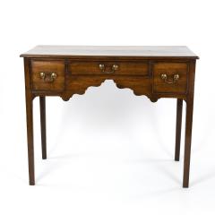 Georgian Oak Lowboy With Three Drawers Chamfered Legs - 1358068