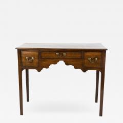 Georgian Oak Lowboy With Three Drawers Chamfered Legs - 1360323