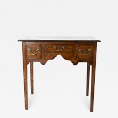 Georgian Oak Lowboy With Three Drawers Chamfered Legs English Circa 1750  - 2184450