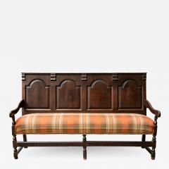 Georgian Oak Settle Bench circa 1780 - 1698339