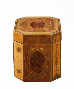 Georgian Octagonal Inlaid Tea Caddy - 2293413