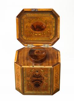 Georgian Octagonal Inlaid Tea Caddy - 2293415