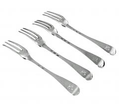 Georgian Silver Hanoverian Forks poss Pierre Maingy Guernsey - 3666522
