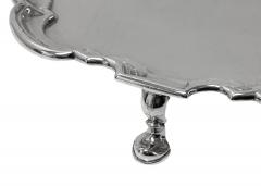 Georgian Silver Salver Tray London 1736 Gabriel Sleath - 3741879