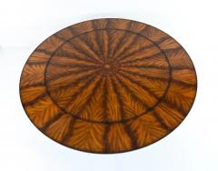 Georgian Style Circular Sunburst Dining Center Table Flame Mahogany Expands - 2997790