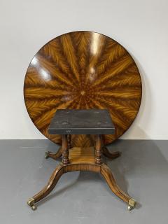 Georgian Style Circular Sunburst Dining Center Table Flame Mahogany Expands - 2997791