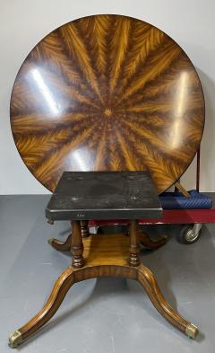 Georgian Style Circular Sunburst Dining Center Table Flame Mahogany Expands - 2997793