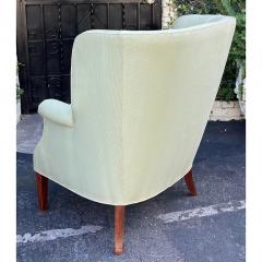 Georgian Style Light Green Wingback Chair - 3126189