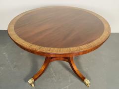 Georgian Style Mahogany Banded Center or Dining Table by William Tillman - 3363861