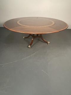 Georgian Style Mahogany Banded Center or Dining Table by William Tillman - 3363864
